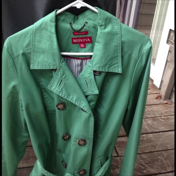 Green Merona Water Repellent Fall Jacket XXL - Picture 2 of 2